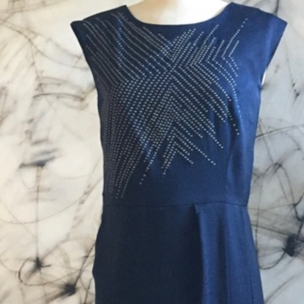 BCBG Runway Navy blue, vintage style dress